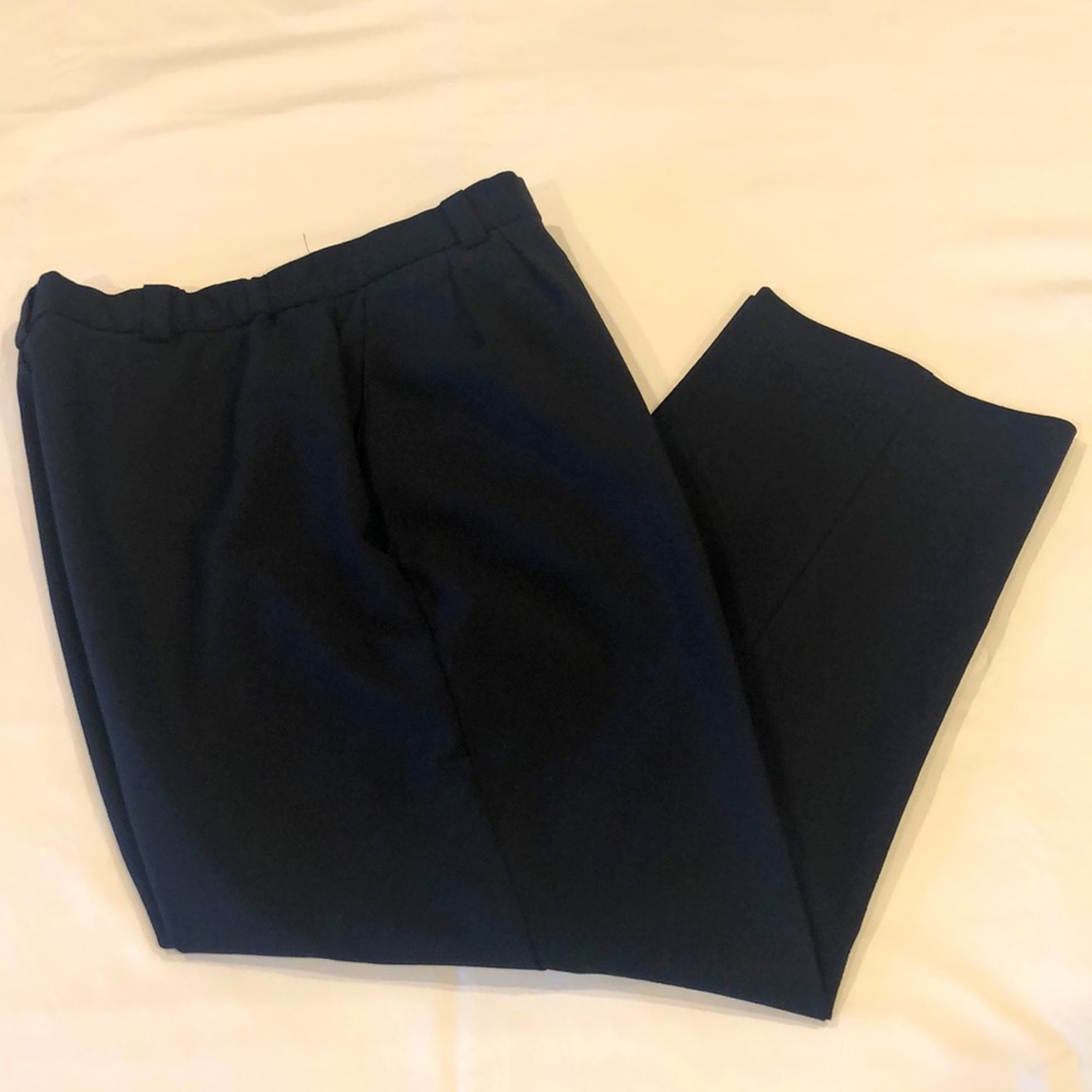 Reflections by Eddie Haggar Black Pleated Front Slacks